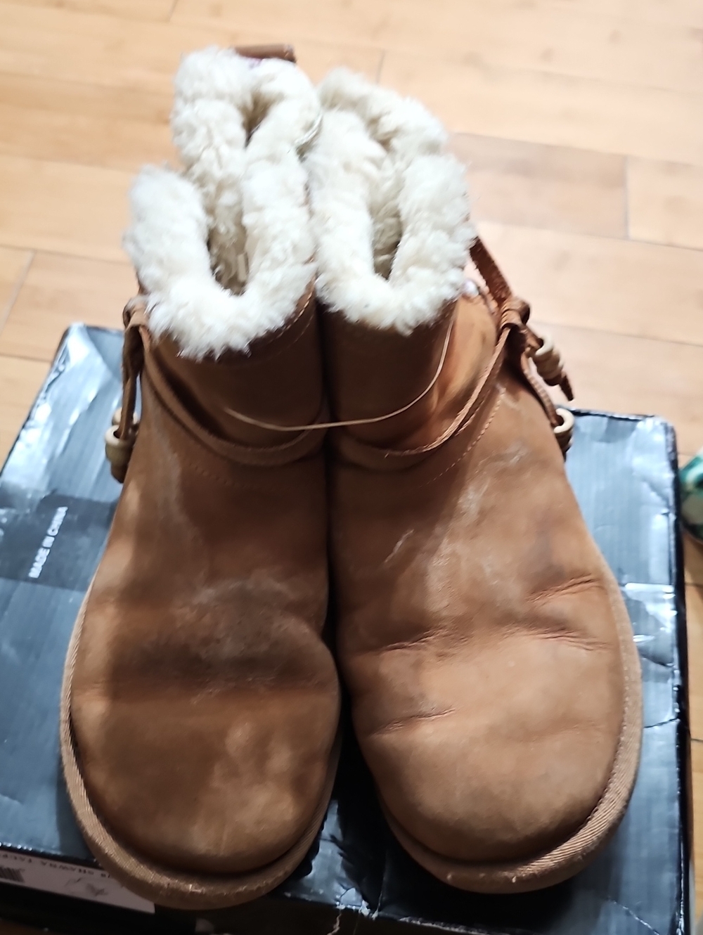UGG Chestnut Shearling-Lined Ankle Boots